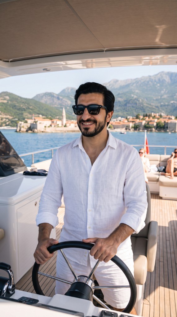 Sultan Rashid Abdullah Rashid Al Shene — at the helm on the water